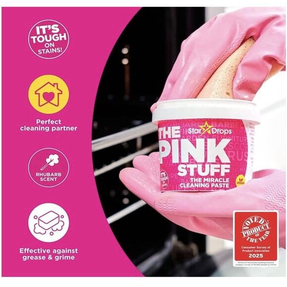 Stardrops The Pink Stuff Miracle Cleaning Paste 850g (two containers) - Picture 6 of 9